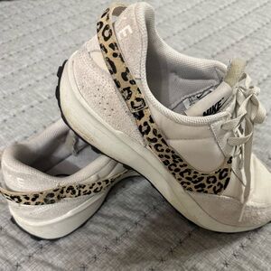 Nike Cream and Leopard Print Sneakers